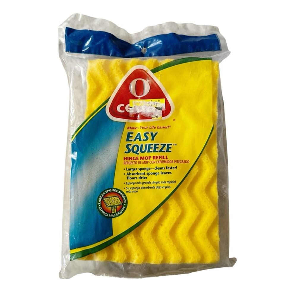 O Cedar Easy Squeeze Large Hinge Mop Refill Replacement Head 1782B Yellow